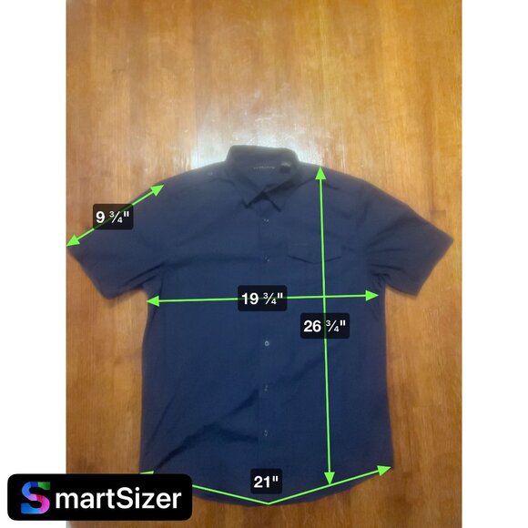 Sean John Men's Navy Short Sleeve Button-Up Shirt Size Medium - Picture 6 of 16